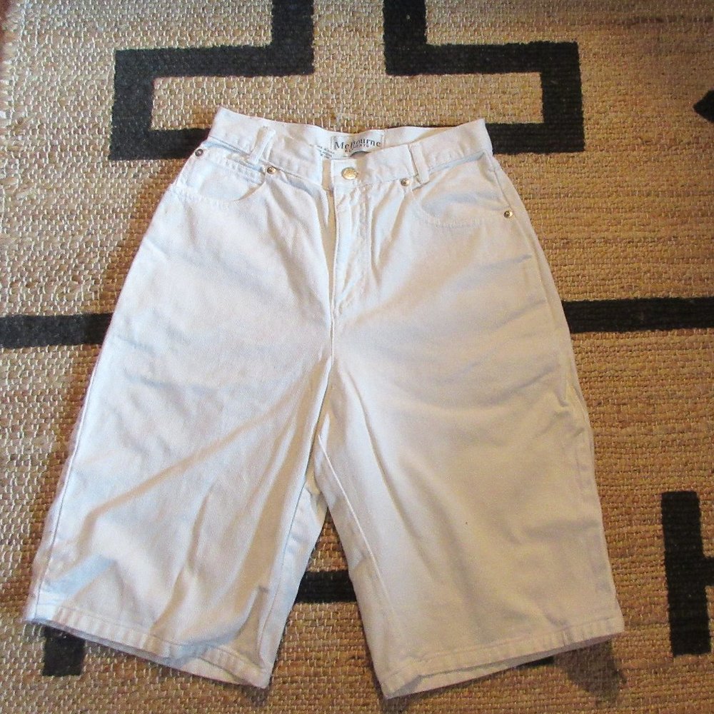 White Denim Bermuda Shorts Size 6
